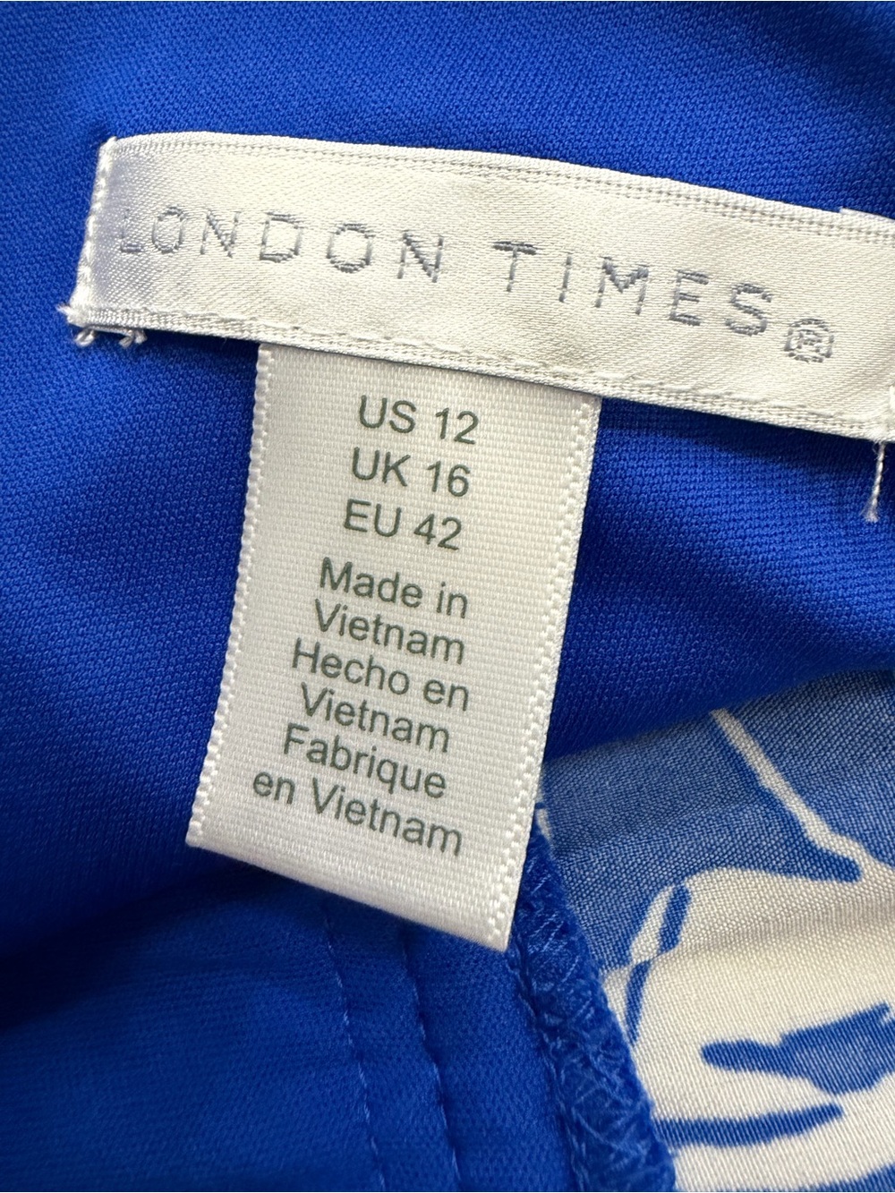 London Times Blue and White Floral Halter Maxi - Picture 13 of 16